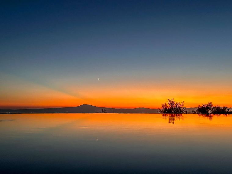 Sunset over the sea